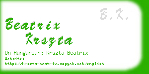 beatrix krszta business card